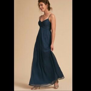 BHLDN ‘Brigitte’ Navy Blue Chiffon Bridesmaids Dress